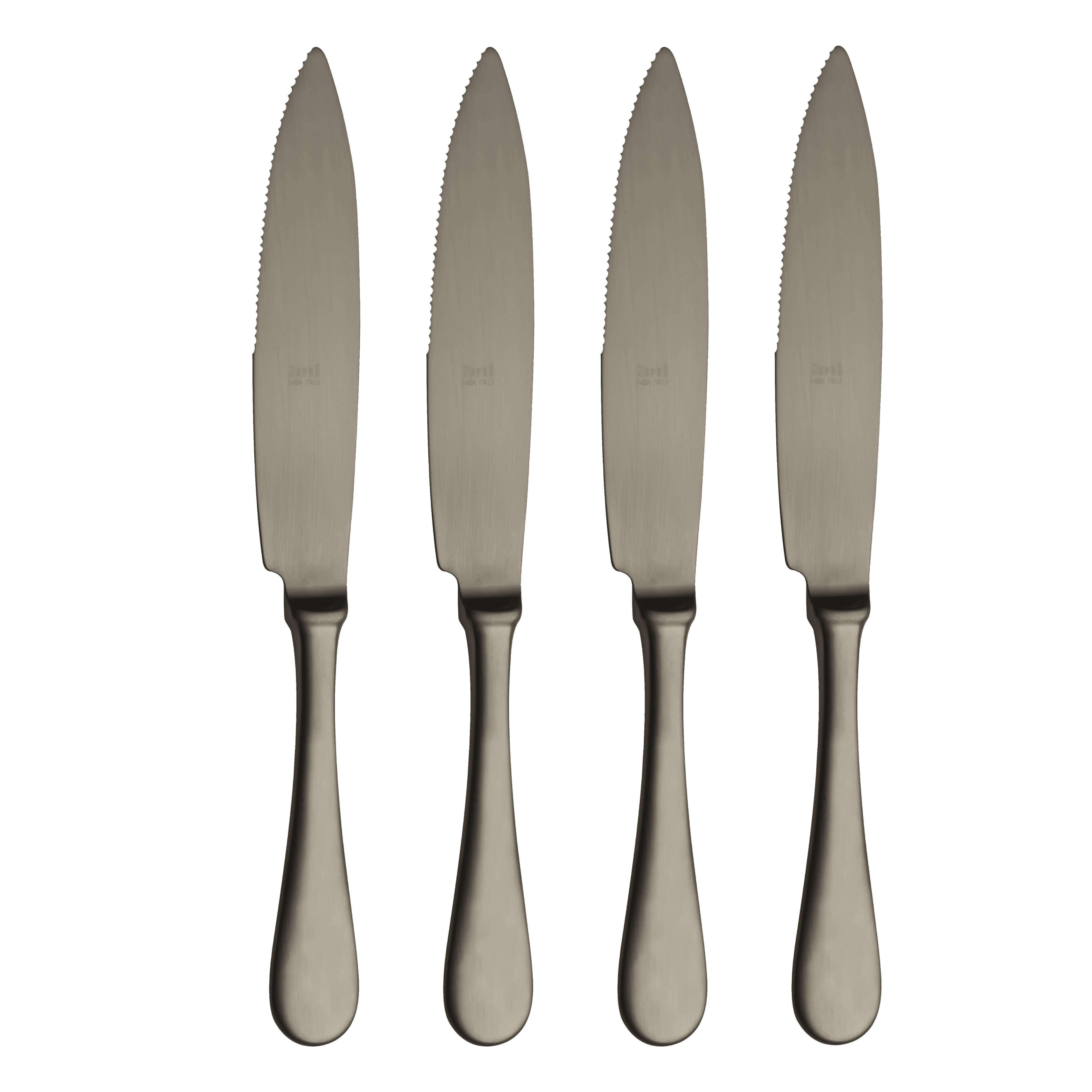 AMERICAN STEAK KNIFE SET OF 4 ICE ORO NERO