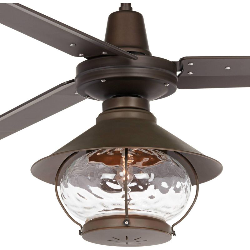 52" LED Antique Crystal Lighted Ceiling Fan White/Champagne - River of Goods