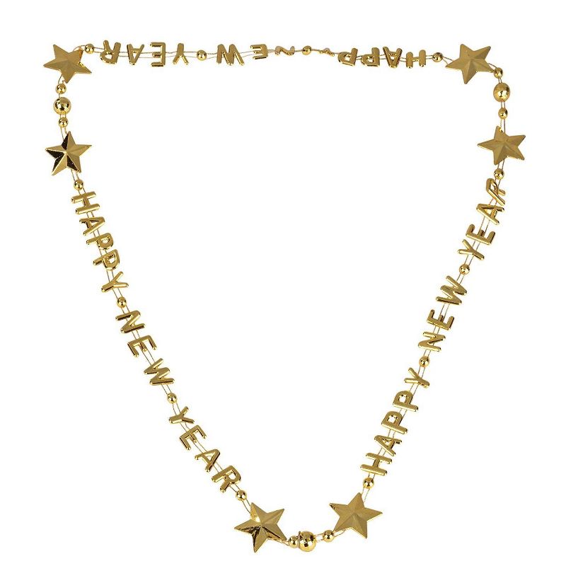Juvale 24 Pack Happy New Year Party Necklaces for Photo Props, 3 Colors (35 in)
