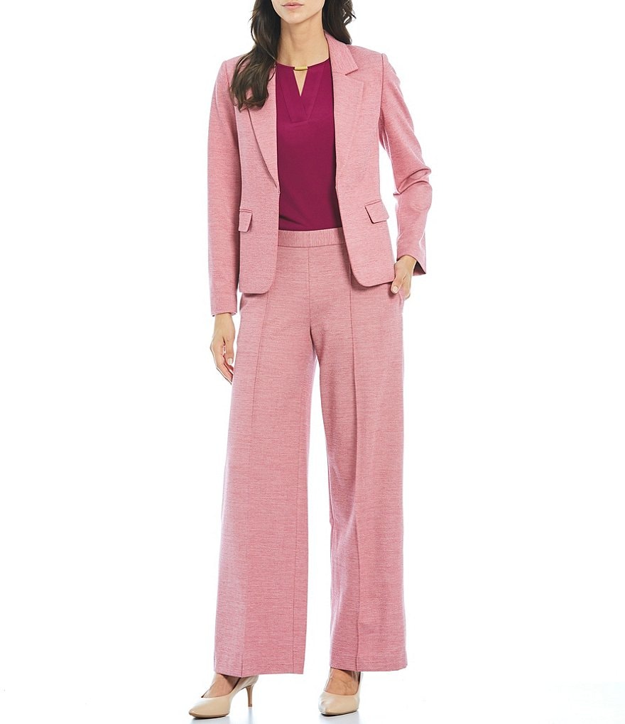 Tahari ASL Wide Leg Elastic Waist Ponte Pants