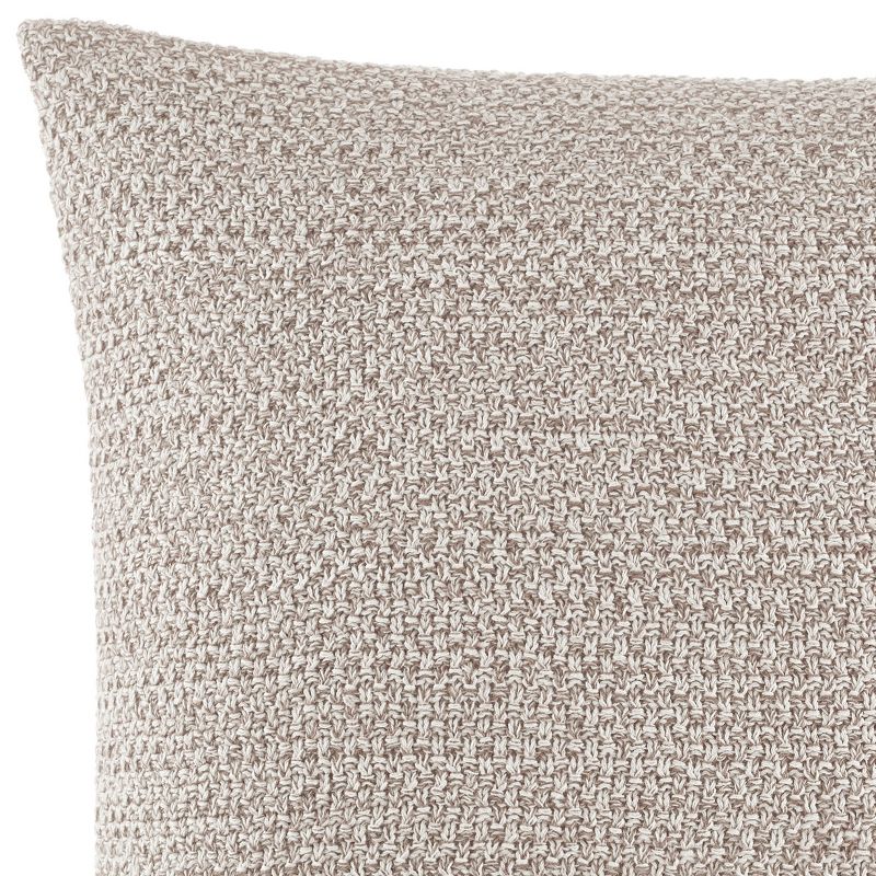 Kenneth Cole New York Kcny Essentials Throw Pillow, Knit, Linen Ash, 16" X 16"