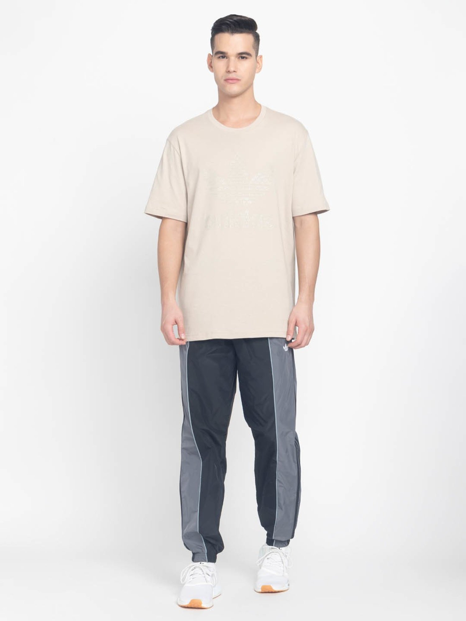 Adidas Originals Brown Cotton Regular Fit T-Shirt