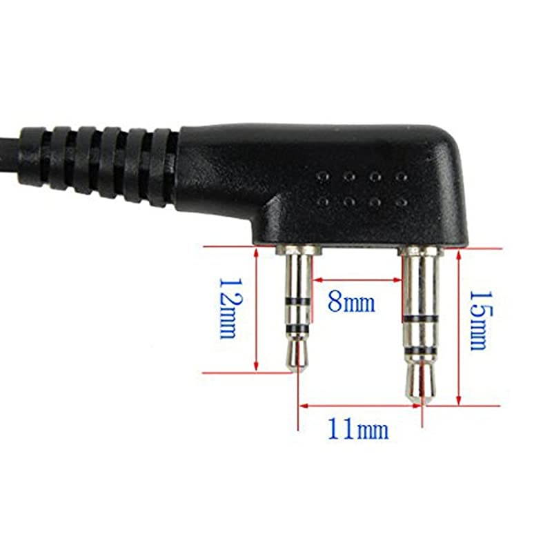 2 Pin Shoulder Mic Speaker 2 Way Radio Microphone for Baofeng BF888S UV5R Kenwood  H777 RT21 RT22 RT5R Walkie Talkie 5 Pack