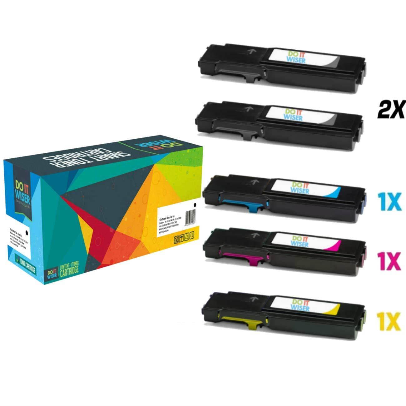 Do it Wiser Compatible High Yield Toner for Xerox Phaser 6600, WorkCentre 6605-106R02228 106R02225 106R02226 106R02227 (5 Pack)