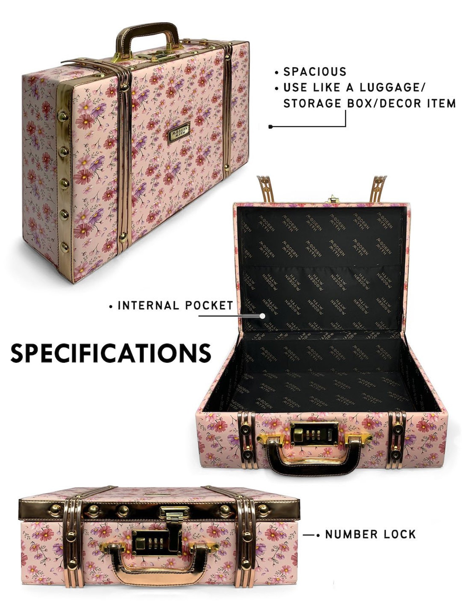 Modern Myth Multicolor Printed Medium Briefcase