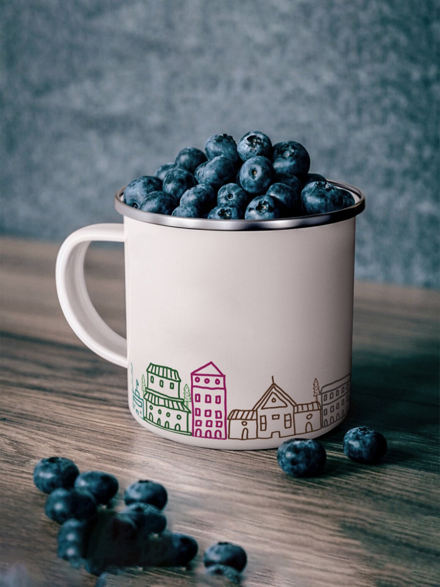 Gathari Enamel White Stainless Steel Coffee Mug