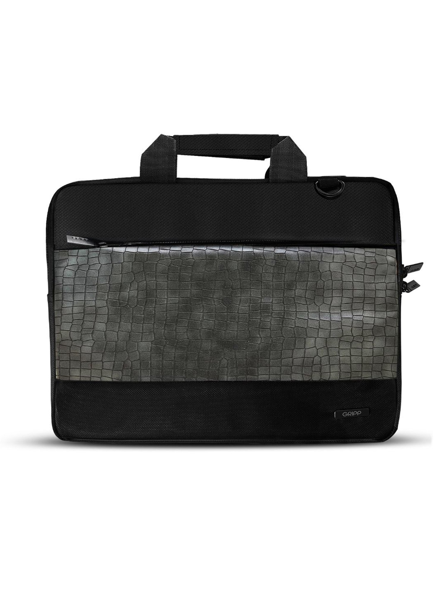 Gripp Croc Compact Executive Business Laptop and Tablet Bag For Macbook 13.3 Inch & 14 (Black)
