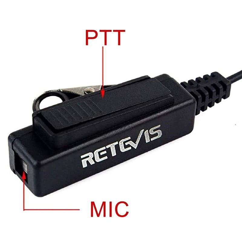 EAM001 Walkie Talkie Earpiece Security Headset with Mic 2 Pin Acoustic Tube for Motorola CP200 GP2000 P1225 Two Way Radios (1 Pack, Black)