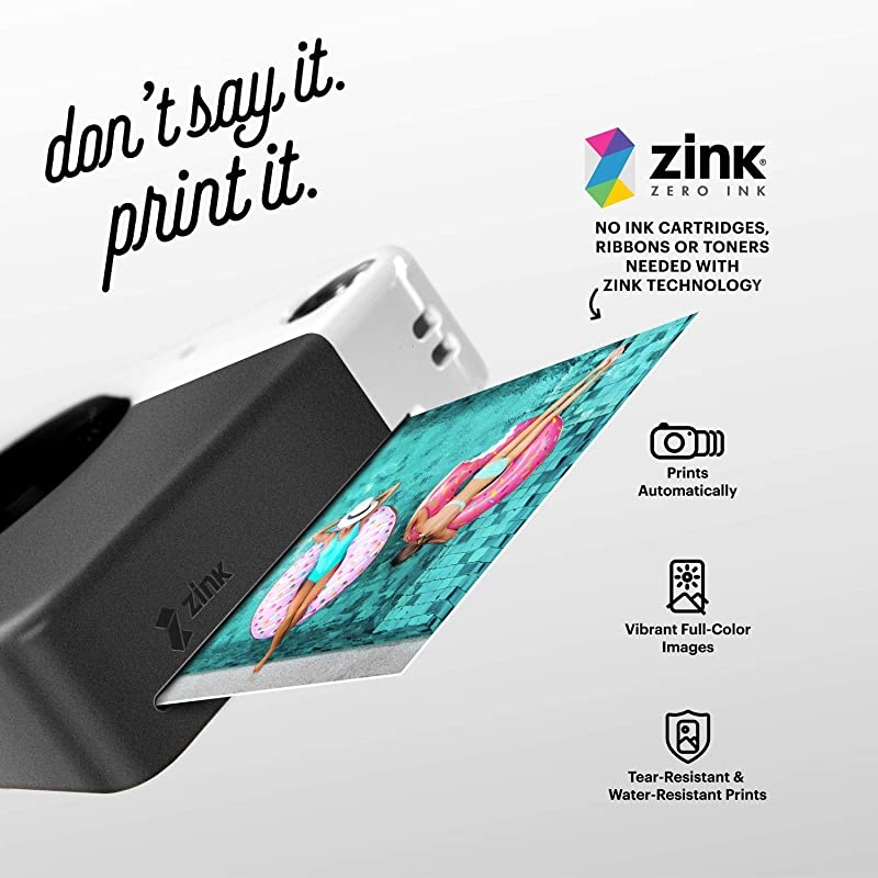 KODAK Printomatic Digital Instant Print Camera Full Color Prints On  2x3 StickyBacked Photo Paper Black Print Memories Instantly