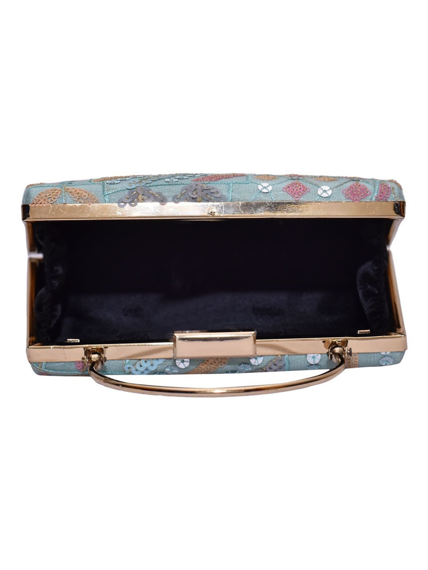 Horra Blue Embellished Clutch