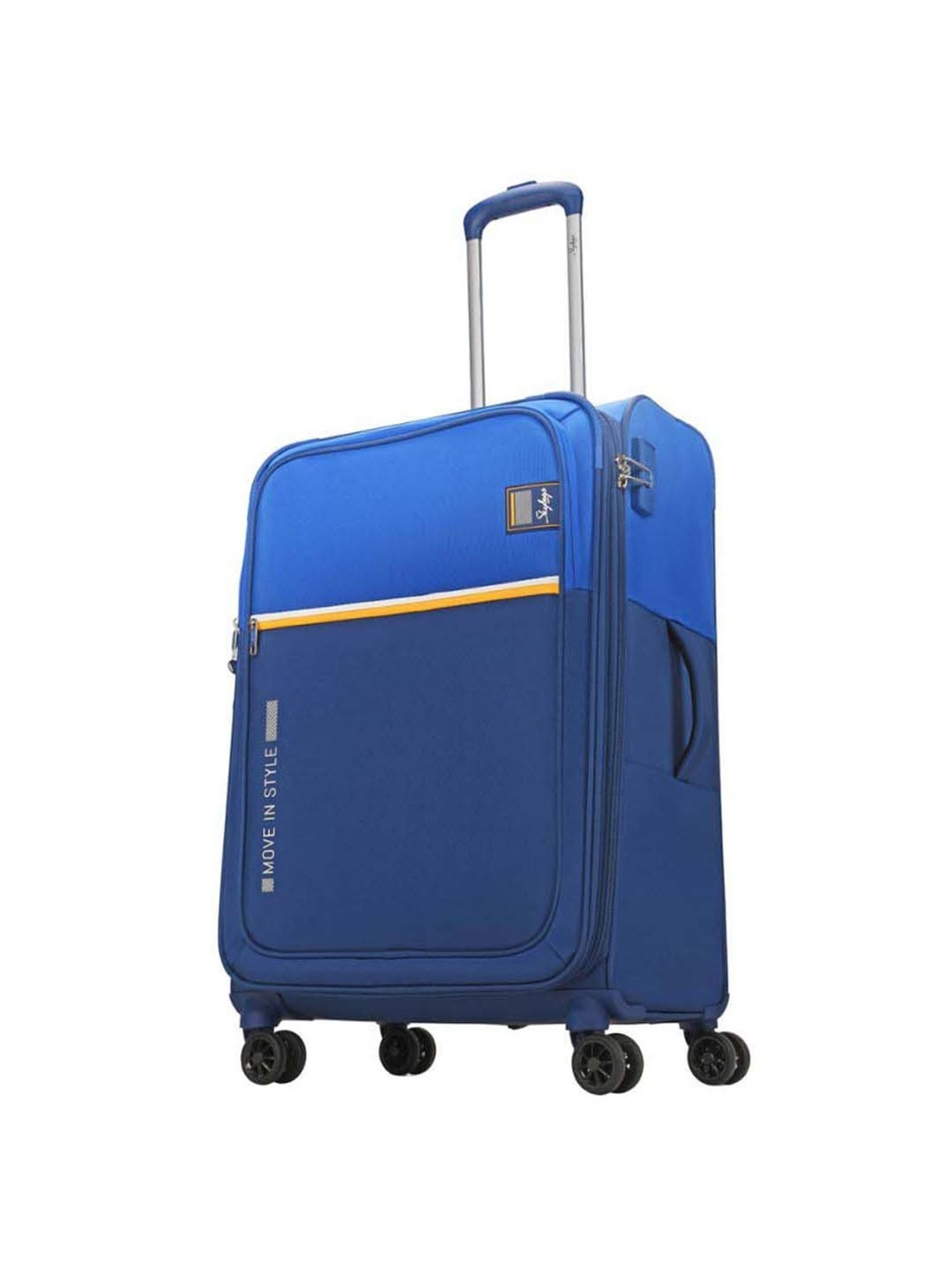 Skybags Snatch Blue Color Block Soft Medium Trolley Bag - 45 cm