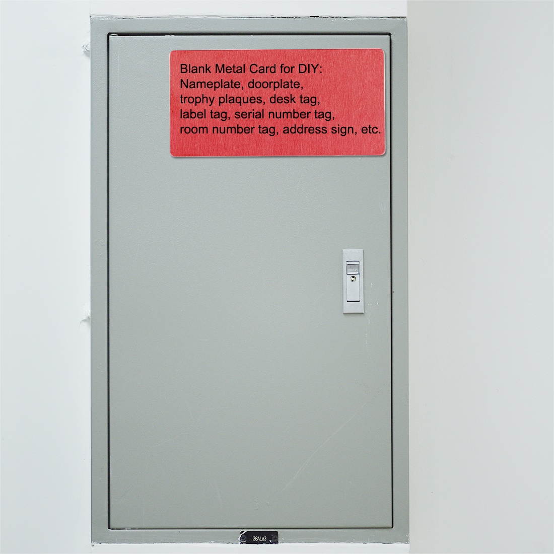 Blank Metal Business Card 80x40x0.6mm Anodized Aluminum Plate for DIY Laser Printing Engraving Red 5 Pcs