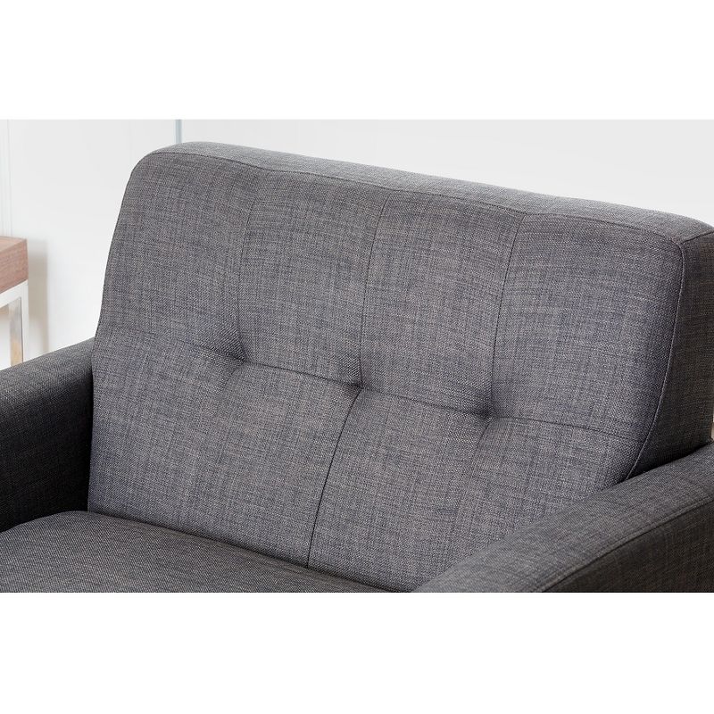 Kendall Mid Century Upholstered Tufted Armchair Gray - Abbyson Living
