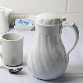 Update International Insulated Server Carafe, 20 oz White, GIFT BOXED