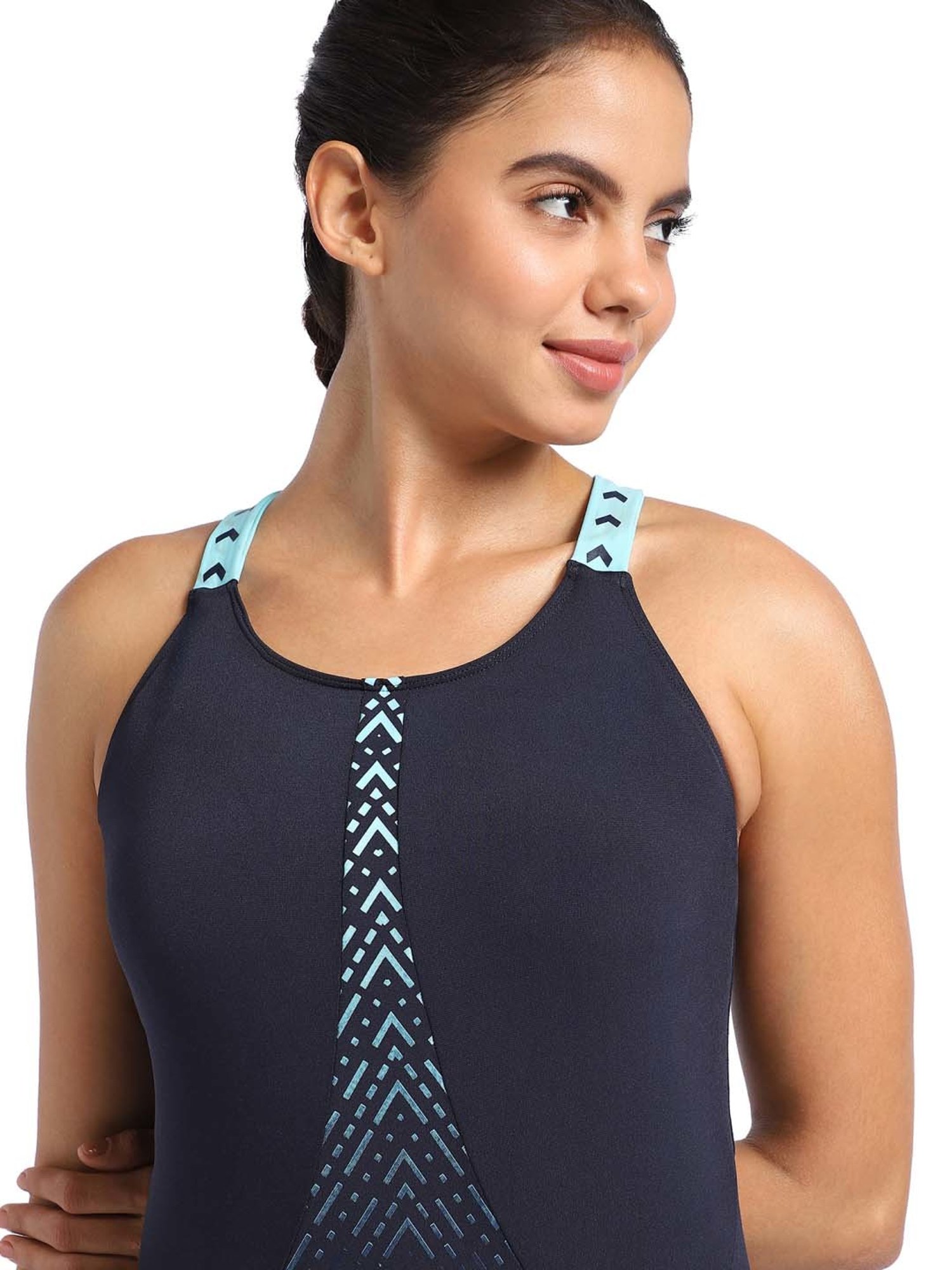 Speedo Navy Printed Swimwear