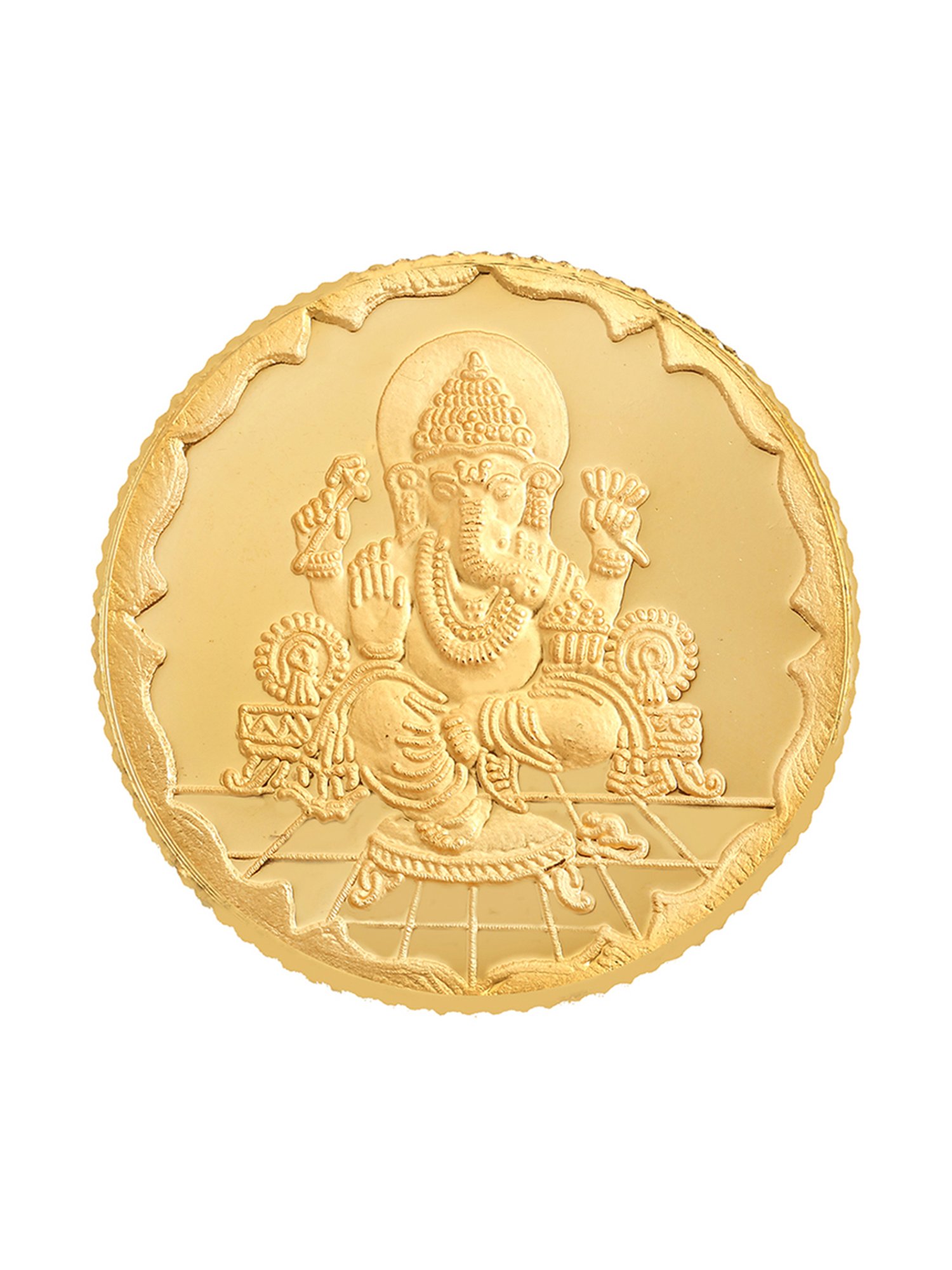 Bangalore Refinery Lord Ganesha 24k (999) 8gm Gold Coin