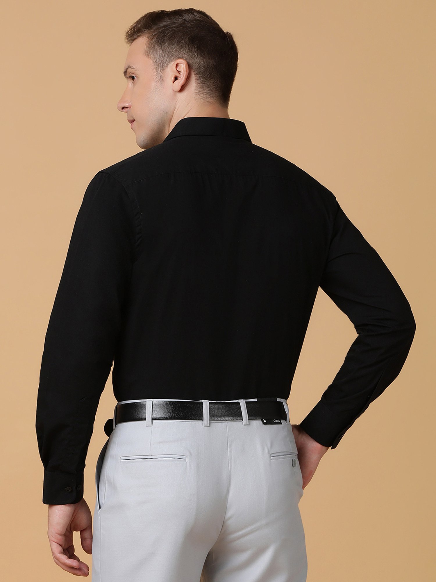 TABARD Black Regular Fit Shirt