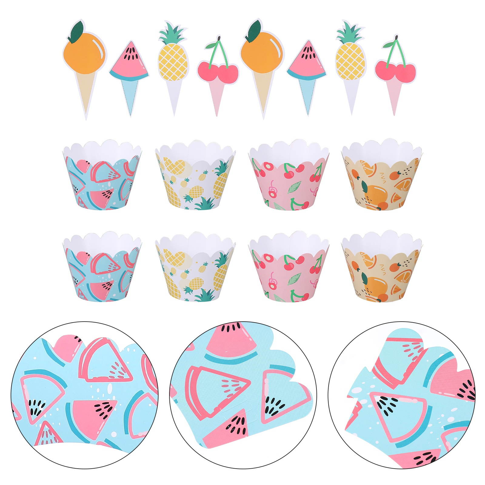 24 Sets Durable Practical  Decorative Cake Decorations Cake Toppers for Cake Cupcake Muffin