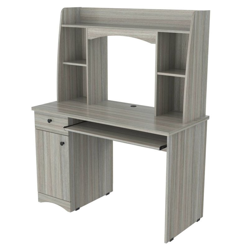 Workstation with Hutch Gray - Inval