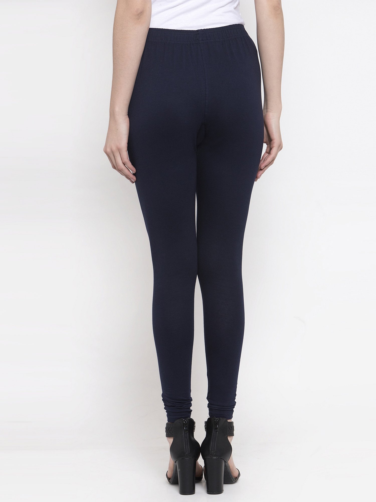 Saffron Threads Black Elasticated Palazzos