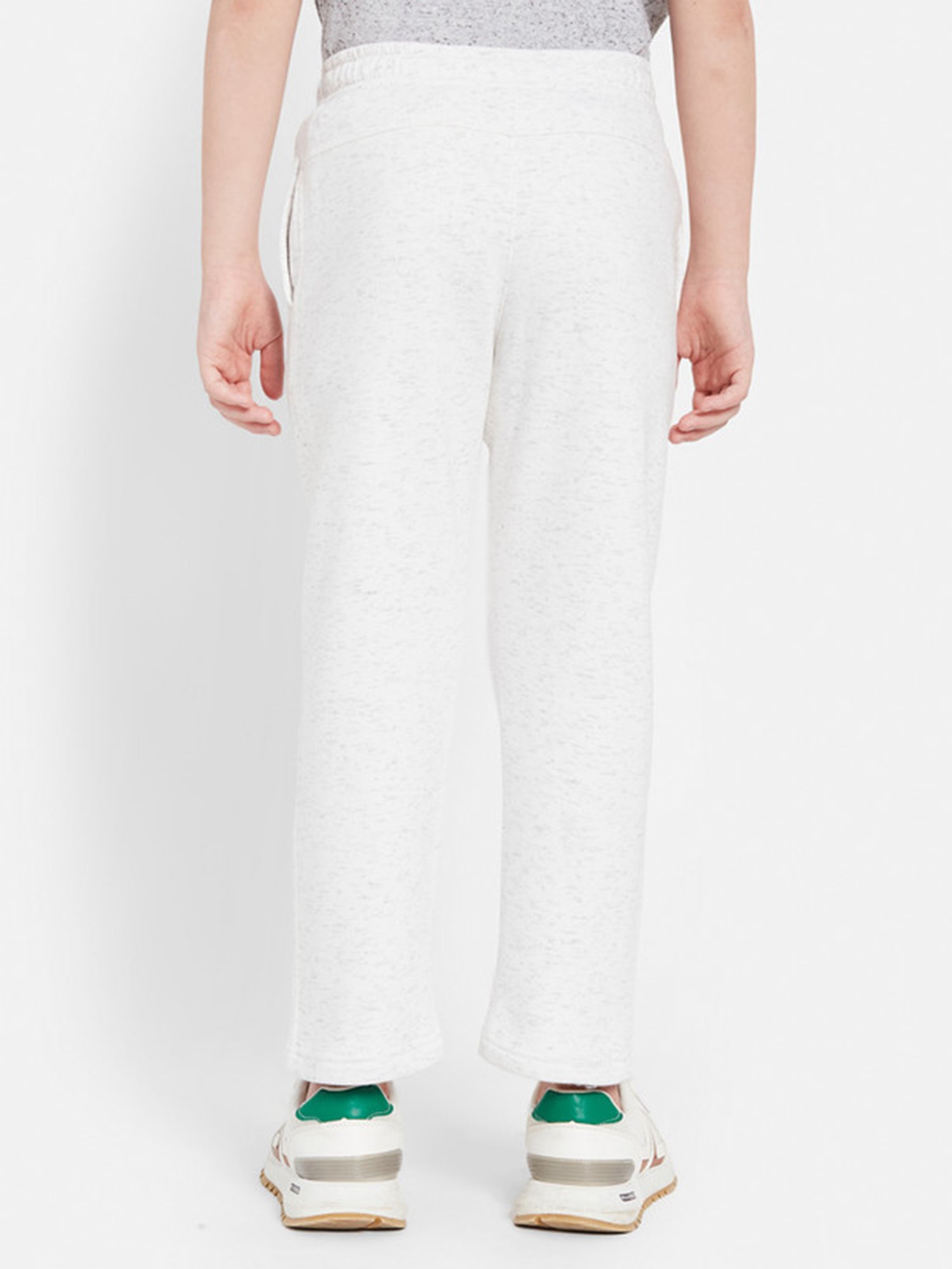 Octave Boys White Solid Trackpants