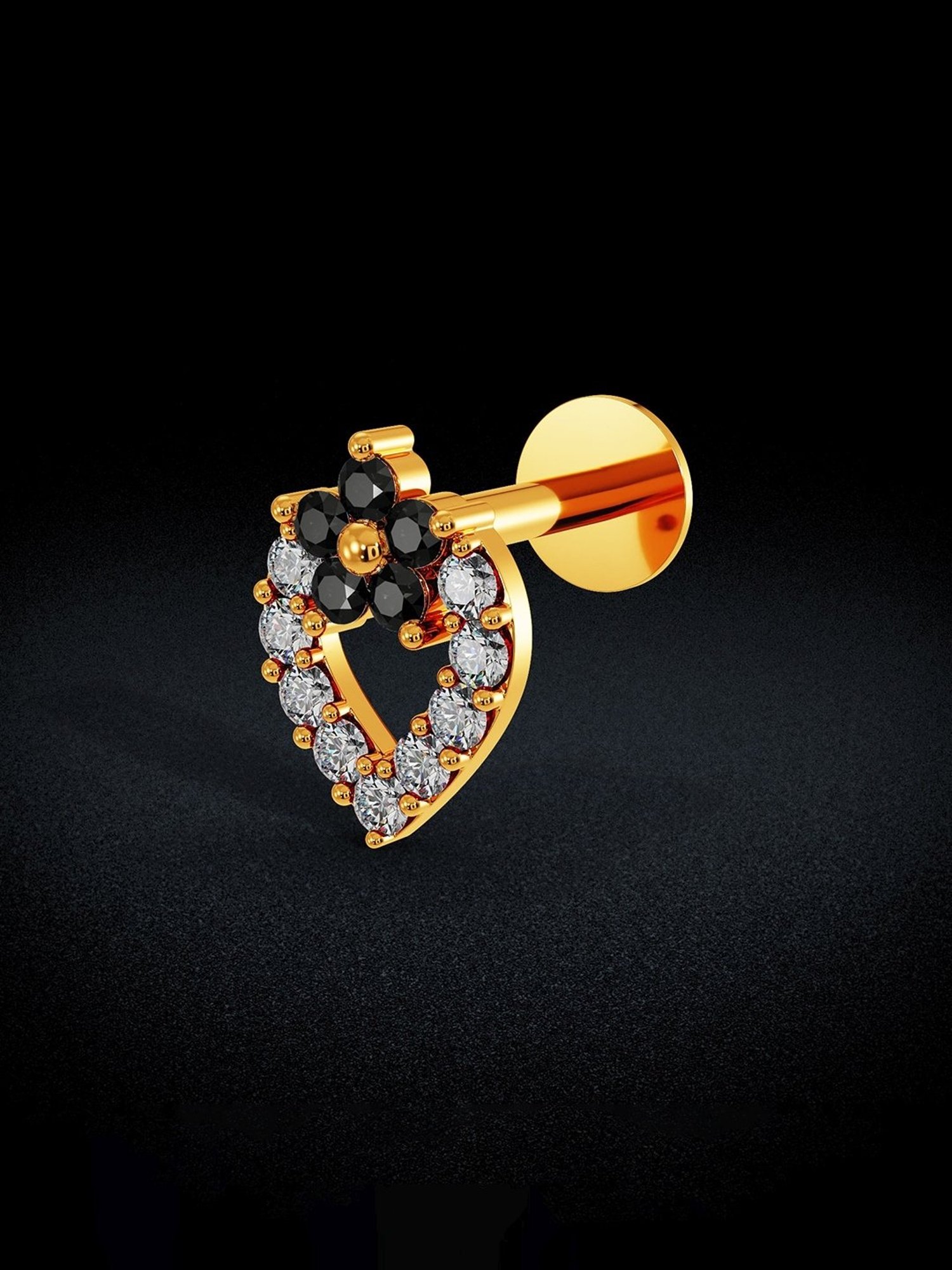 Joyalukkas 22k Compact Floral Gold Nosepin for Women