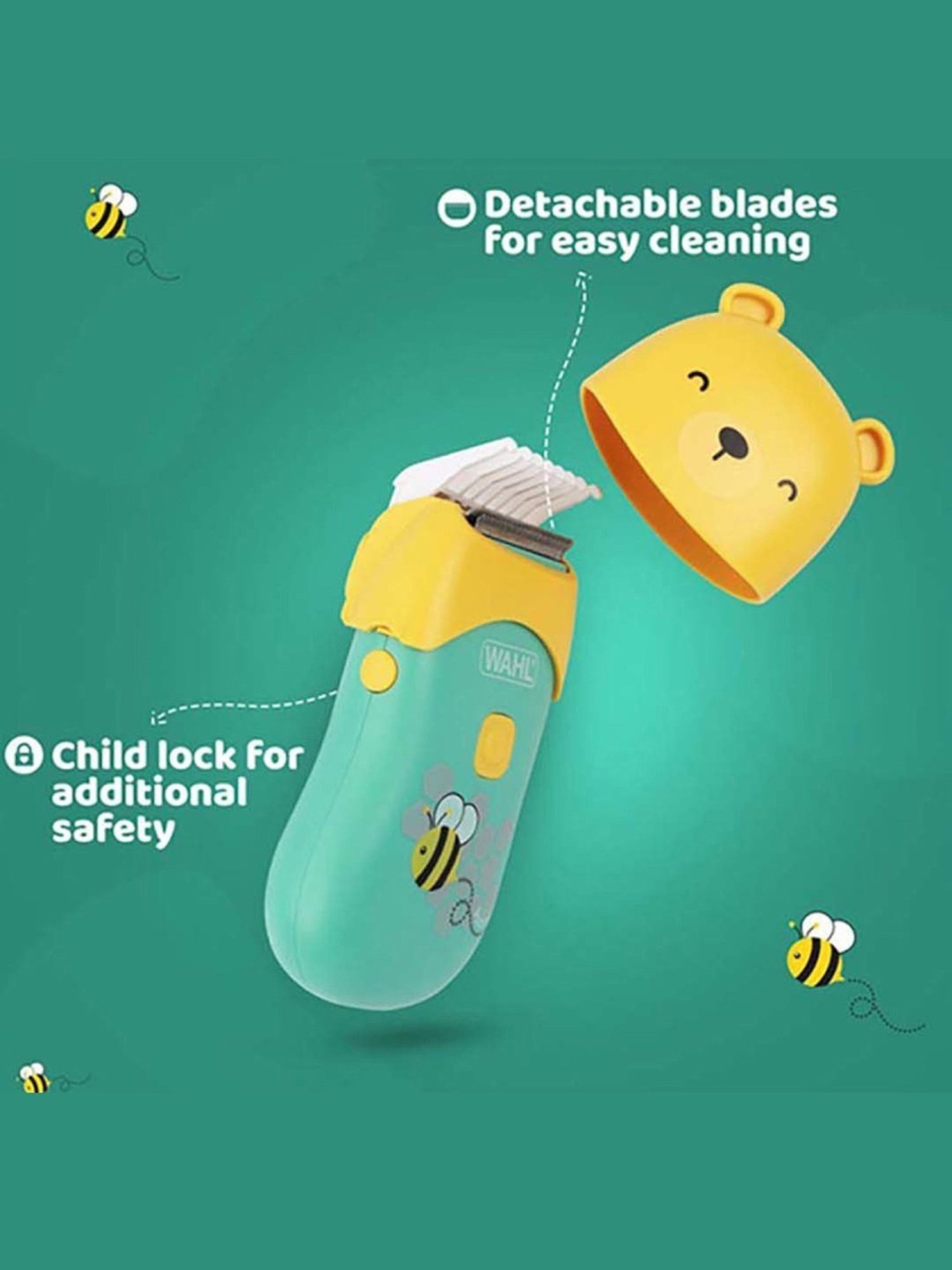 Wahl 70002 024 Rechargeable Baby Hair Trimmer - 140 Min Runtime (Multicolor)