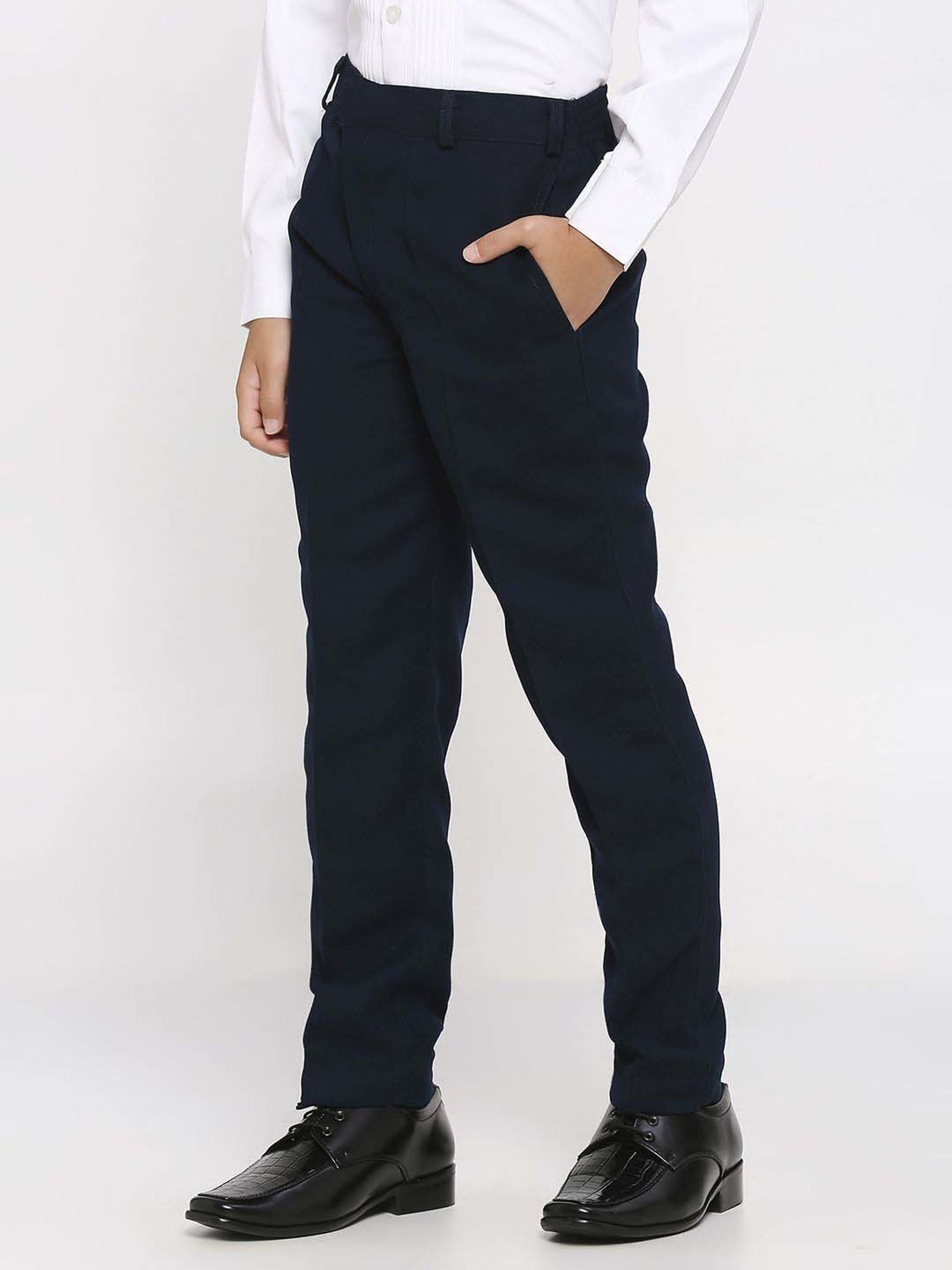 Kids Island Boys Green & White Solid Full Sleeves Suit Set