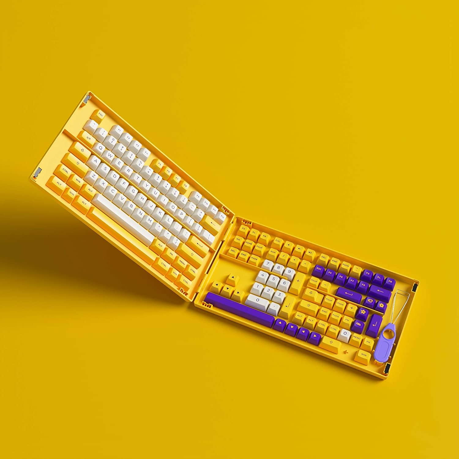 YUNZII AKKO LA 158 Keys PBT Double Shot Keycap for Mechanical Keyboards with Collection Box (158 Keys, LA)