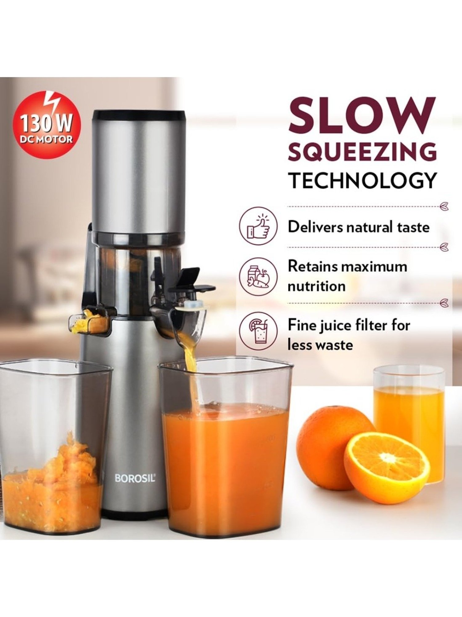 BLACK+DECKER BXCJ0101IN Citrus Juicer 30 Watt 1L (White)