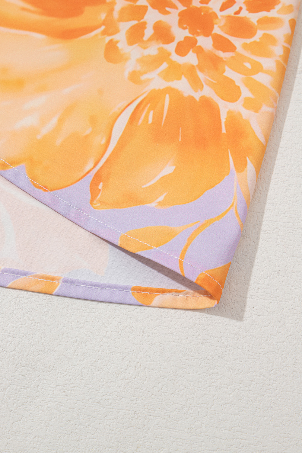 Rose Leopard Print V Neck Plus Size Tee