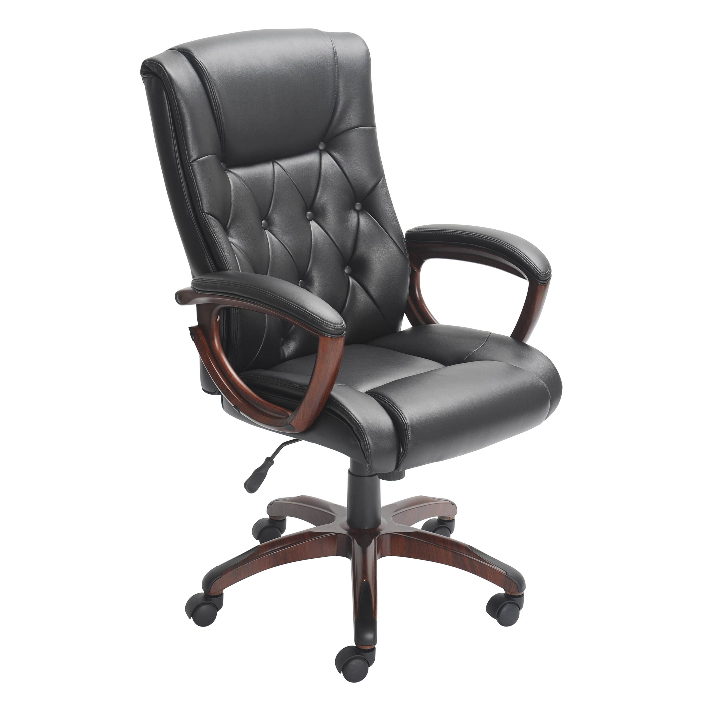 Bonded Leather Manager's Chair, Black