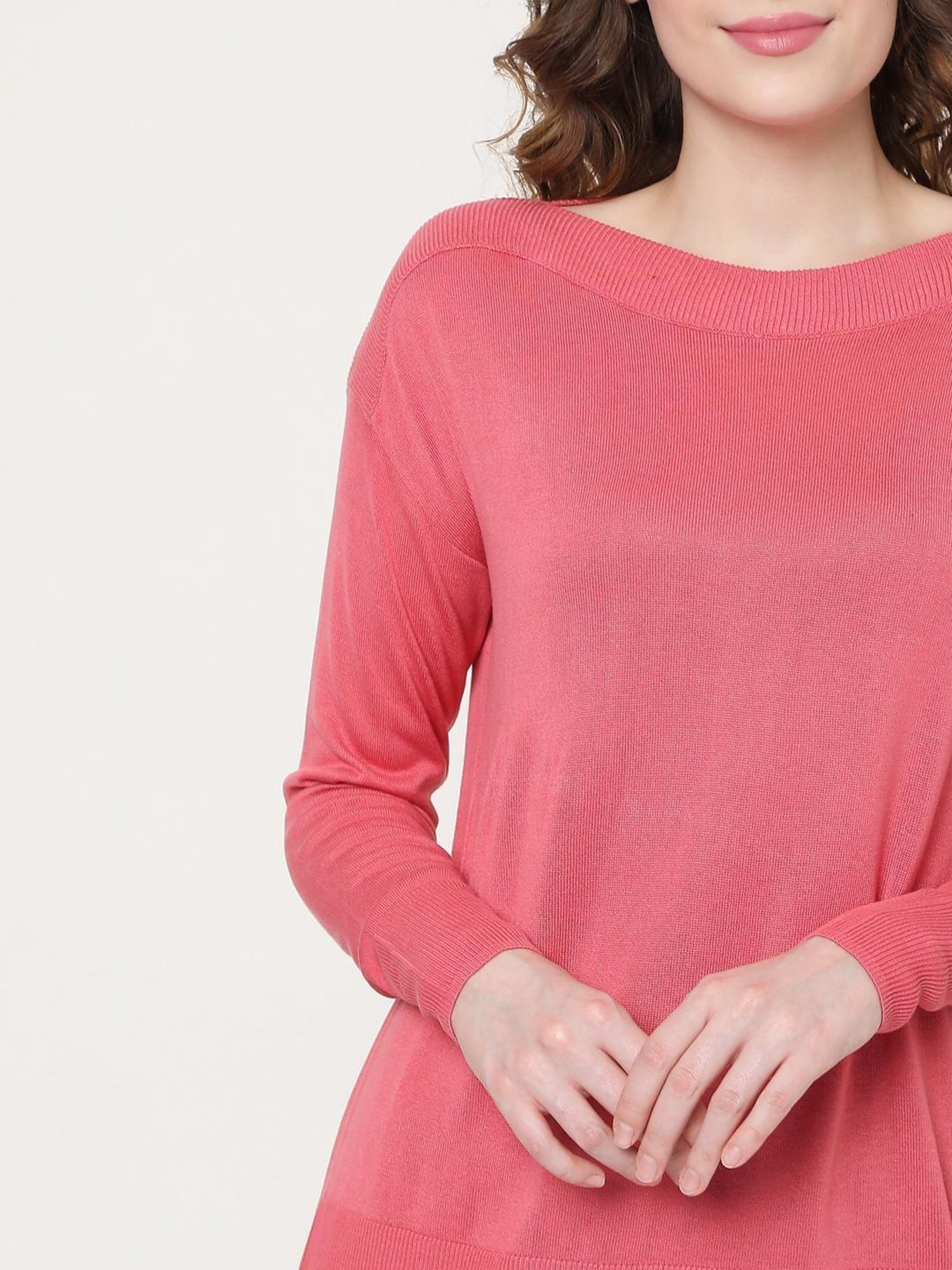 Vero Moda Pink Regular Fit Sweater