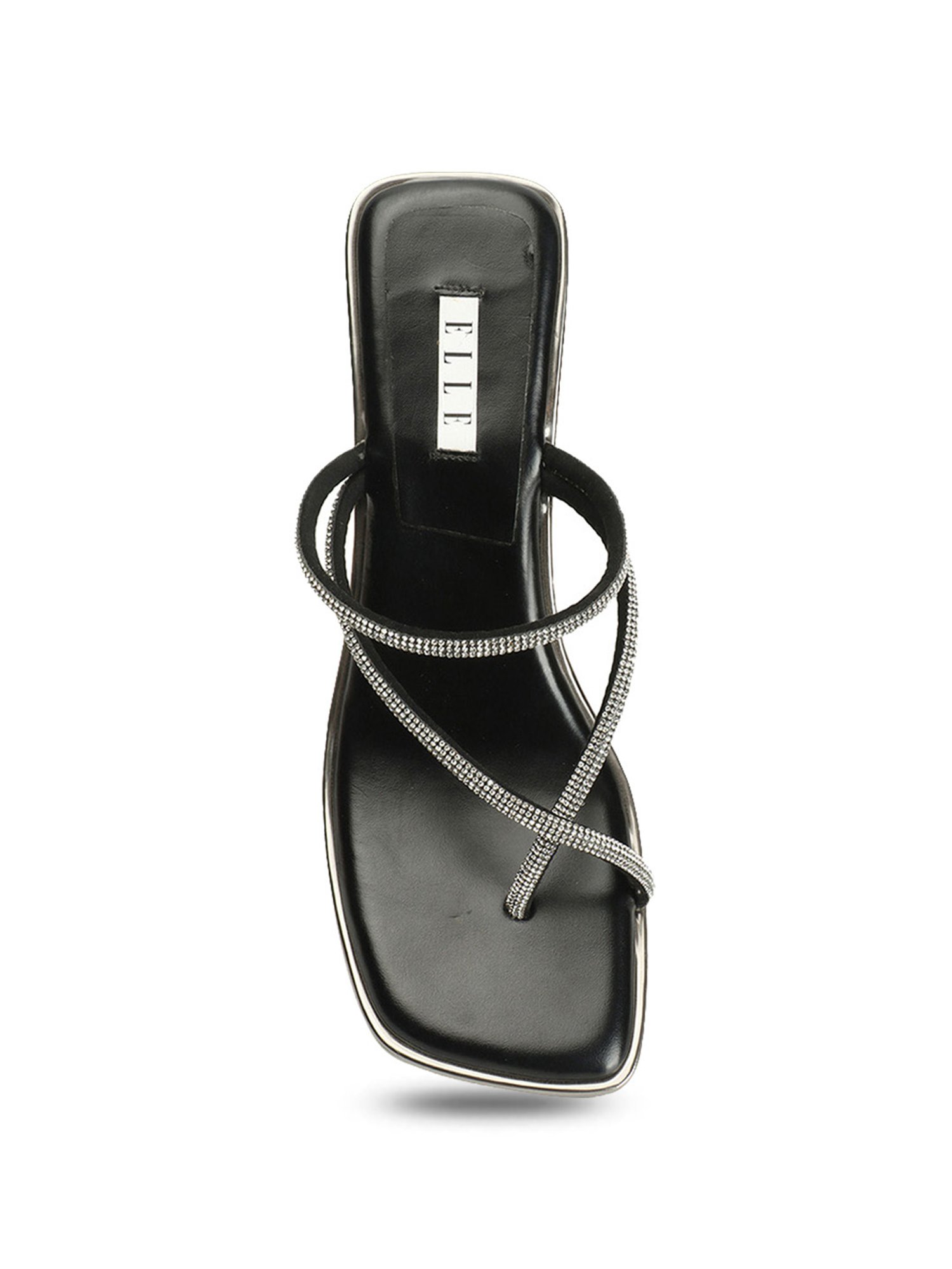 Elle Women's Black Toe Ring Sandals