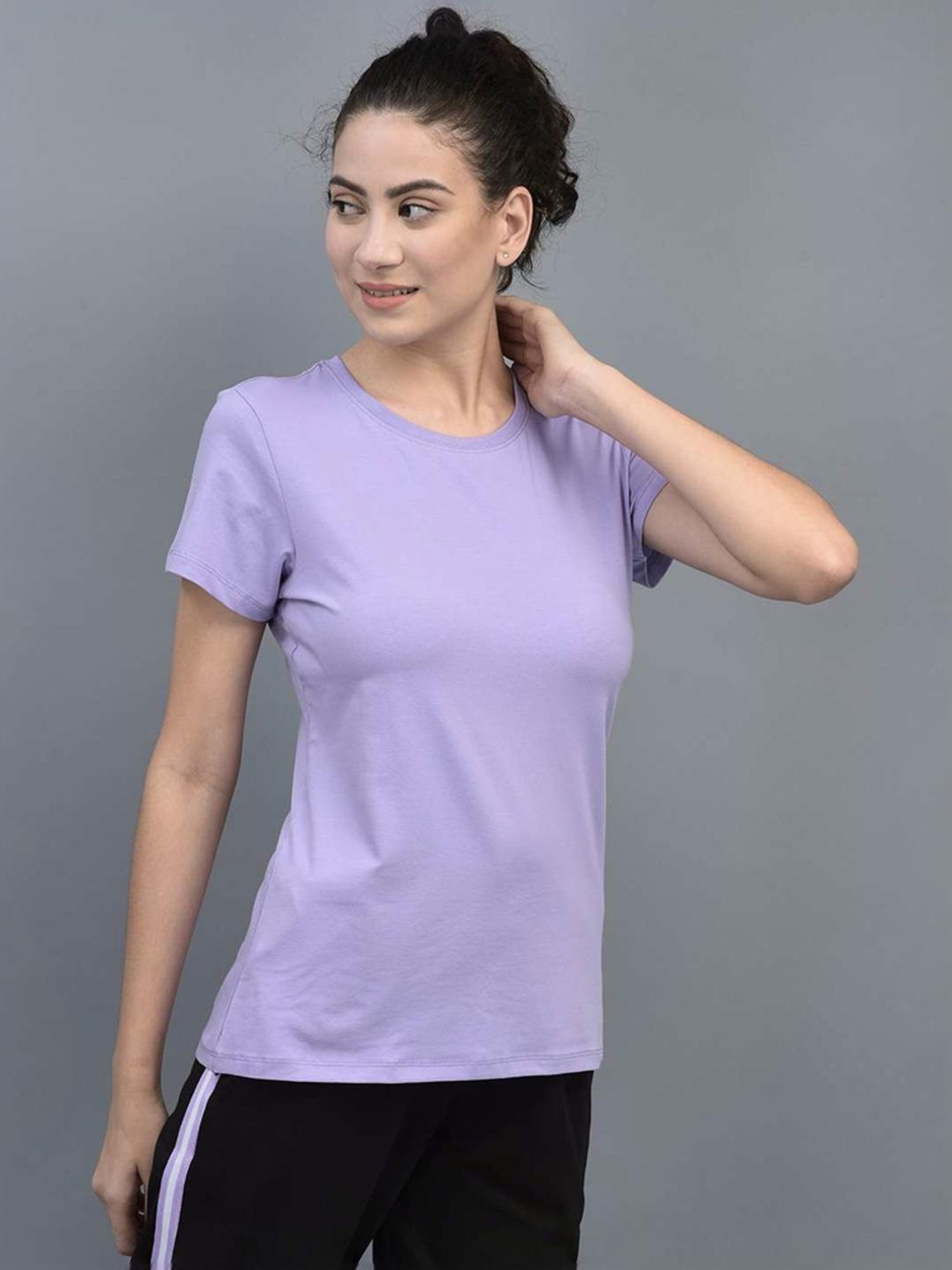 Dollar Purple Cotton Sports T-Shirt