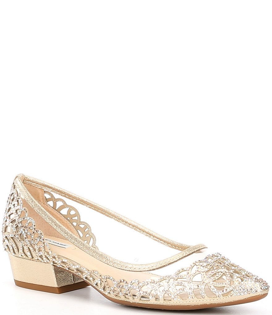 Pelle Moda Berlin Glitter Ankle Strap Pumps
