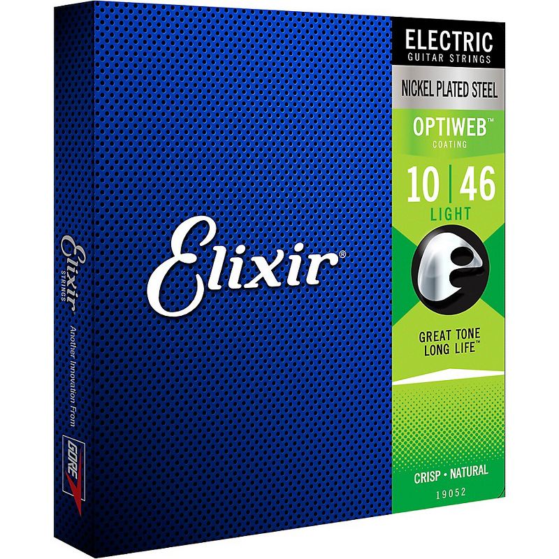 Elixir 2-Pack Light OPTIWEB Electric Guitar Strings and Light 80/20 Bronze POLYWEB Acoustic Guitar Strings Bundle
