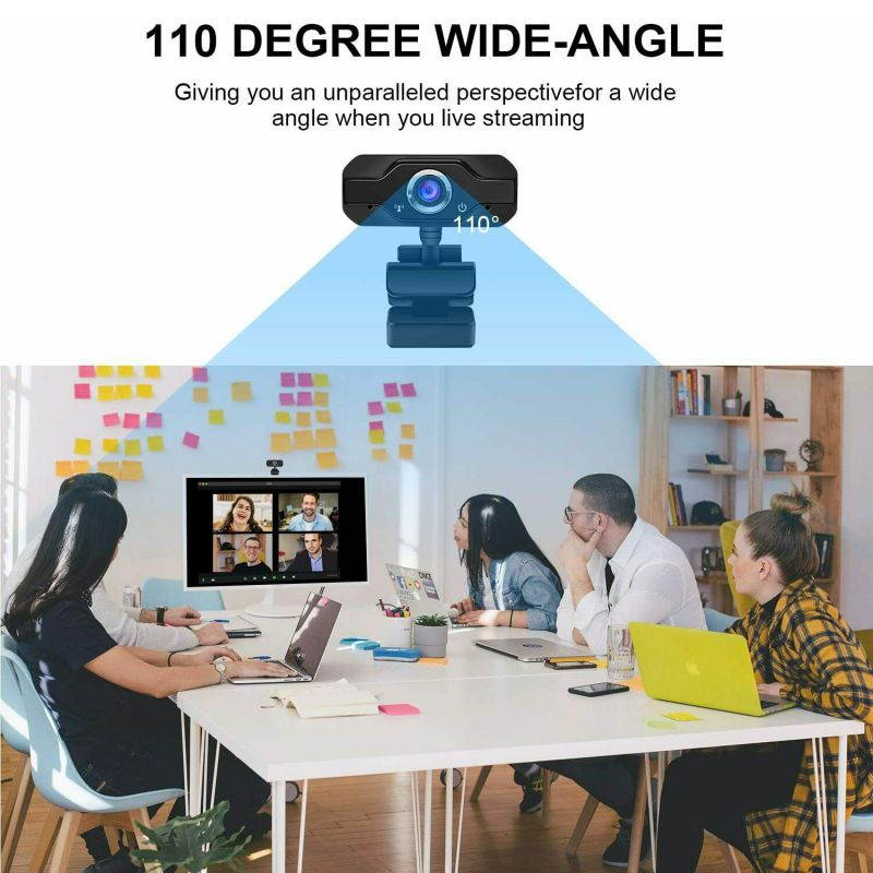 HD 1080P Webcam With Microphone USB Camera for PC/ Laptop/Desktop Video Call USB 2.0 HD Webcam Camera for Computer PC Laptop Video Microphone