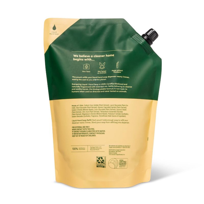 Gel Hand Soap Refill - Mandarin & Ginger - Everspring™