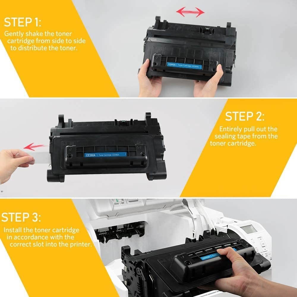 V4INK Compatible 90A Toner Cartridge Replacement for HP 90A 90X CE390A Toner Black Ink for HP LaserJet Enterprise 600 M601 M601n M601dn M602 M602n M602dn M602x M603 M603n M603dn M603xh M4555f Printer