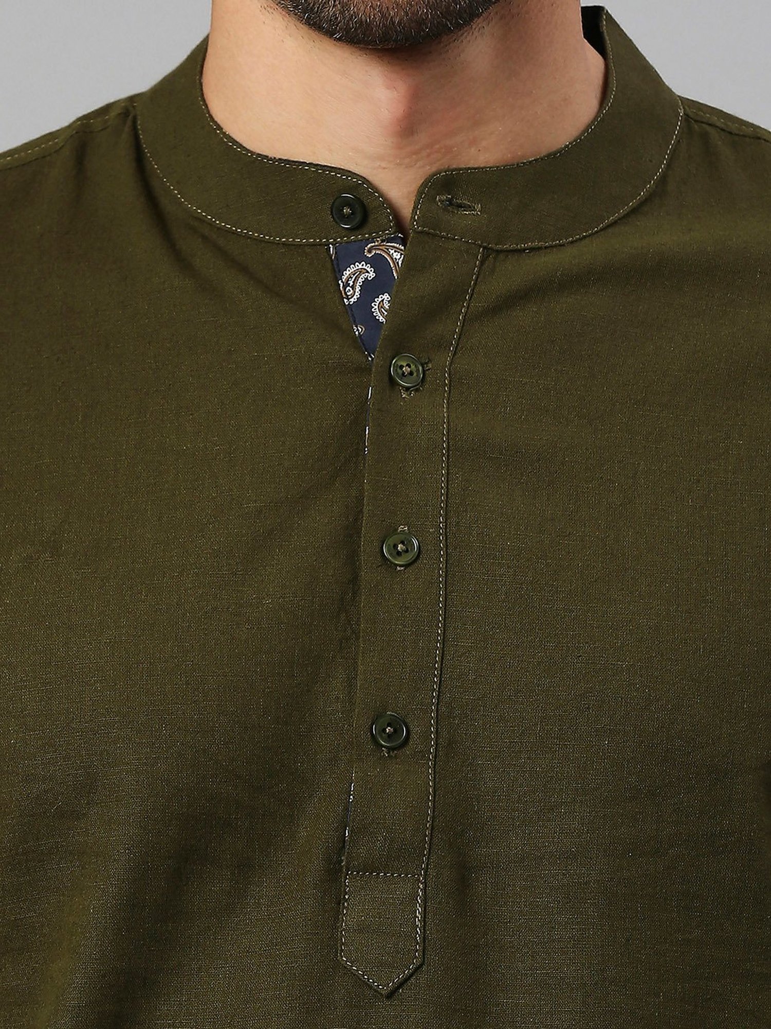 SOLEMIO Green Slim Fit Shirt