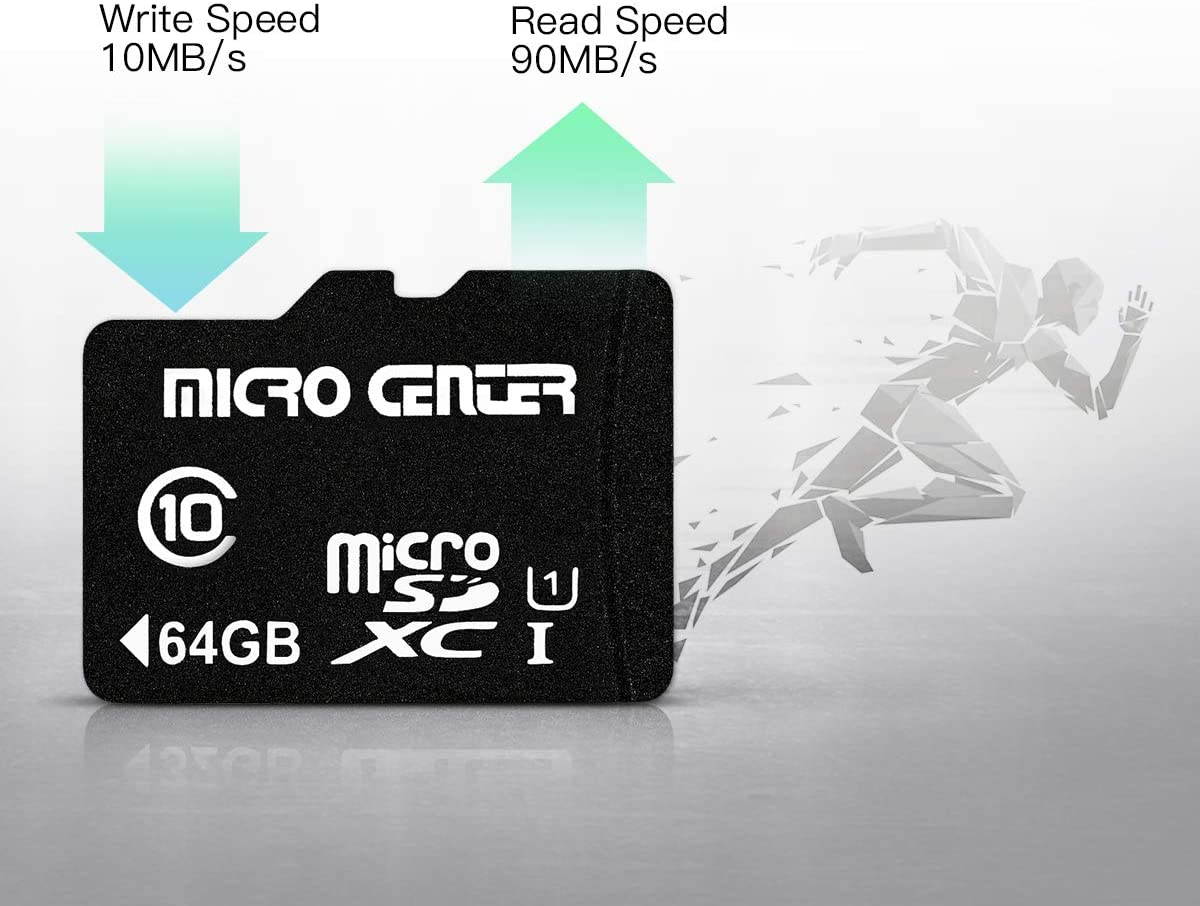 High Performance 64GB Micro SD Card,High-Speed 64GB TF Card, Class 10 Micro SDHC Flash Memory Card with SD Card Adapter