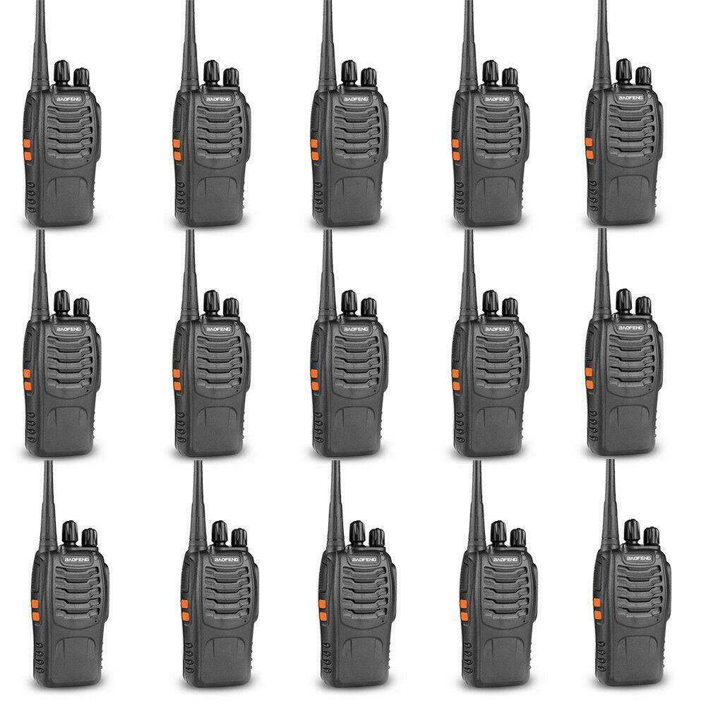 30X   BF-888S 2800mAh Two Way Ham Radio UHF 400-470MHz 16CH Walkie Talkie