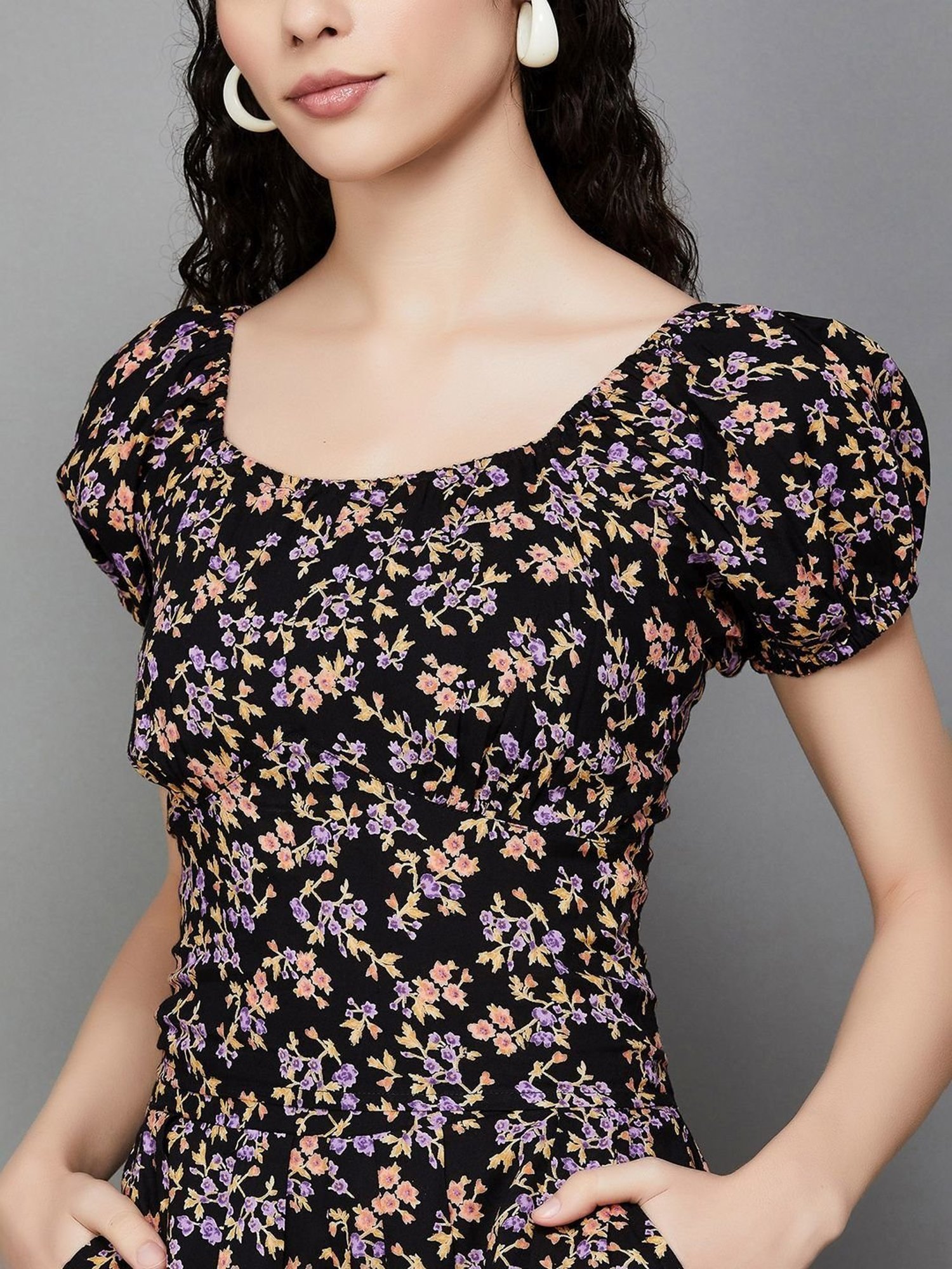 Ginger by Lifestyle Black Floral Print Co-Ords Set