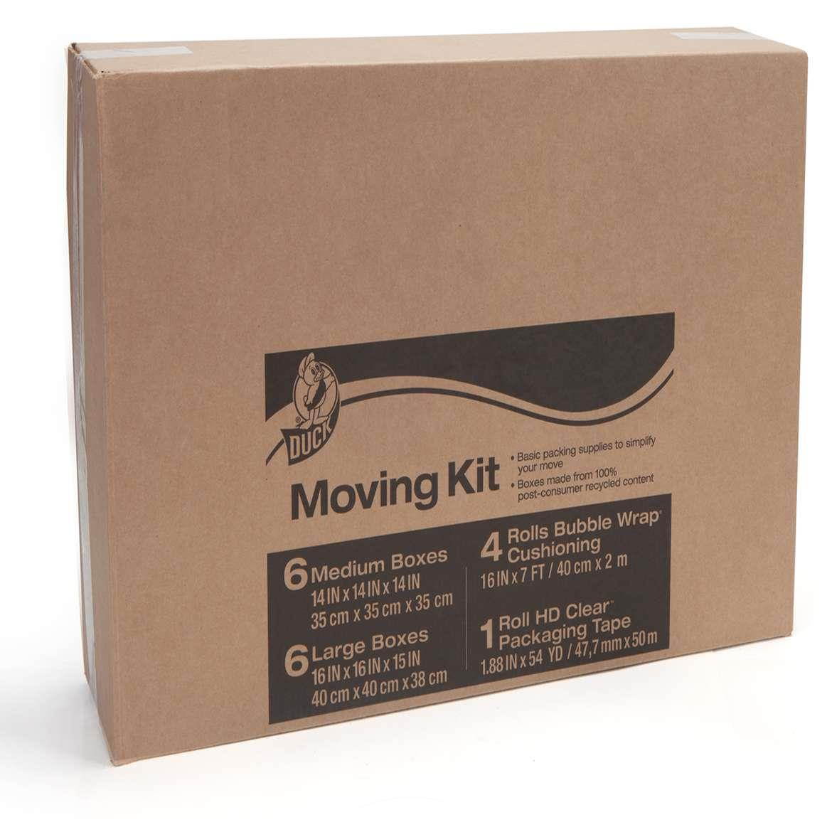Duck Moving Kit with Bubble Wrap - Heavy Duty - Kraft - Brown