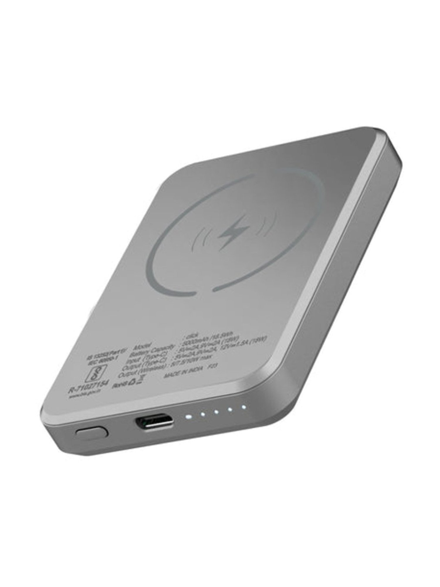 Stuffcool Click 5000mAh Magnetic Wireless Powerbank (Grey)