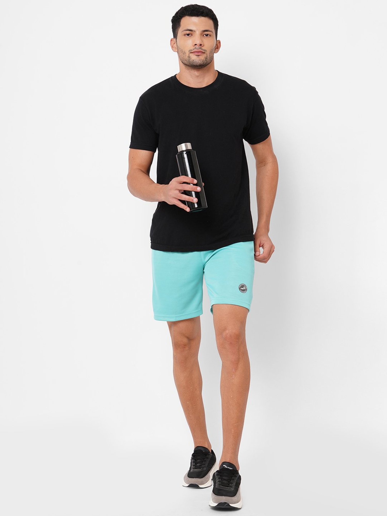 Fitz Turquoise Regular Fit Shorts