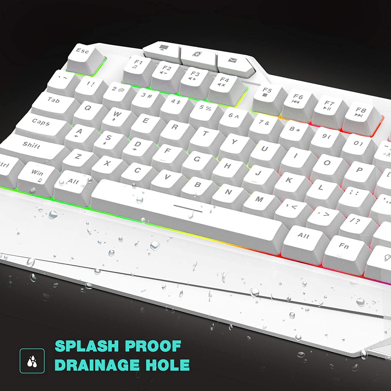 2, 60% Wired/Wireless Mechanical Keyboard (Kailh Box Brown Switch/White Case) - Full Keys Programmable - True RGB Backlit - Tap Arrow Keys - Double Shot PBT Keycaps - NKRO - 1900mAh Battery