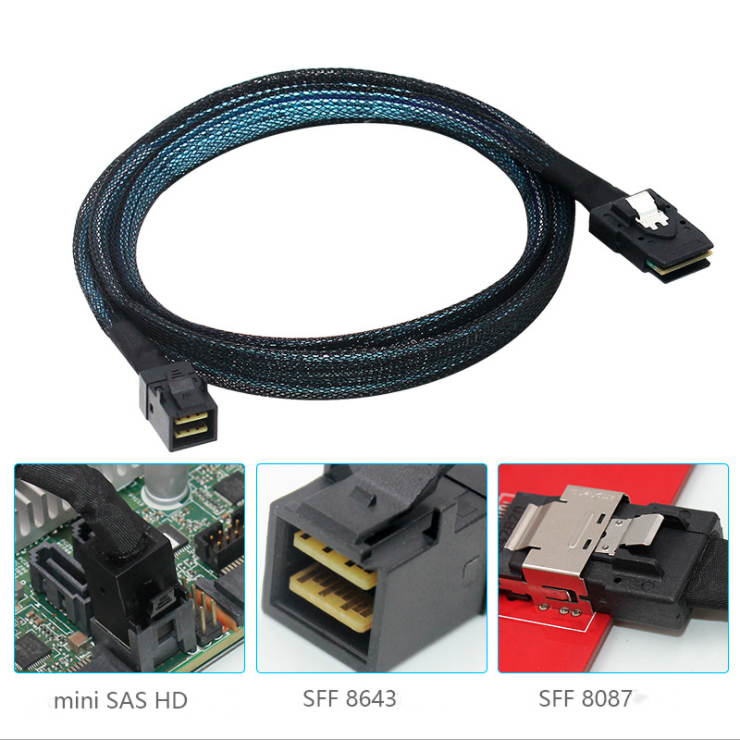Weastlinks Internal Mini SAS SFF-8087 to Mini SAS High Density HD SFF-8643 Data Server Hard Disk Raid Cable