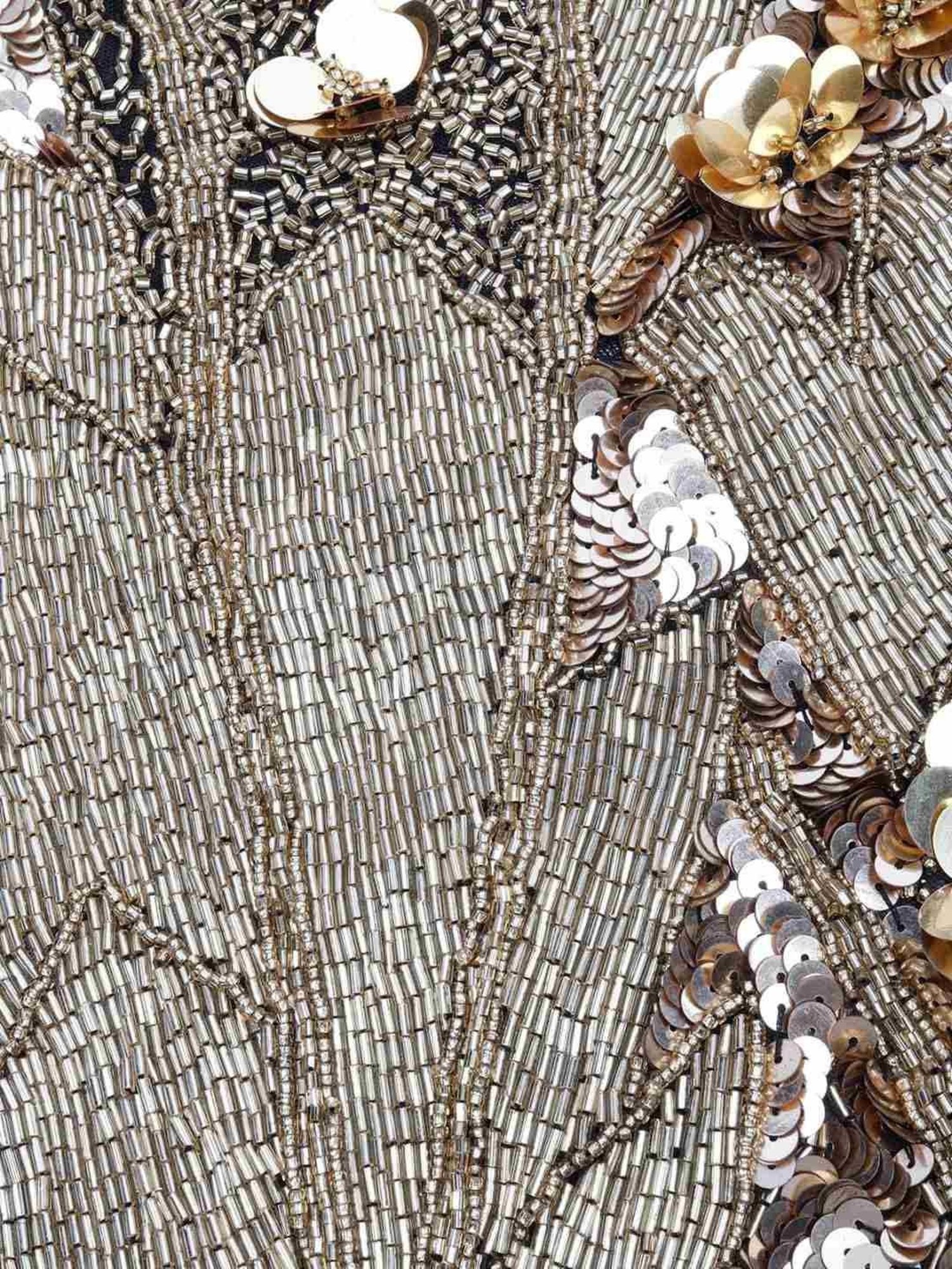 Odette Golden Embellished Fancy Cape